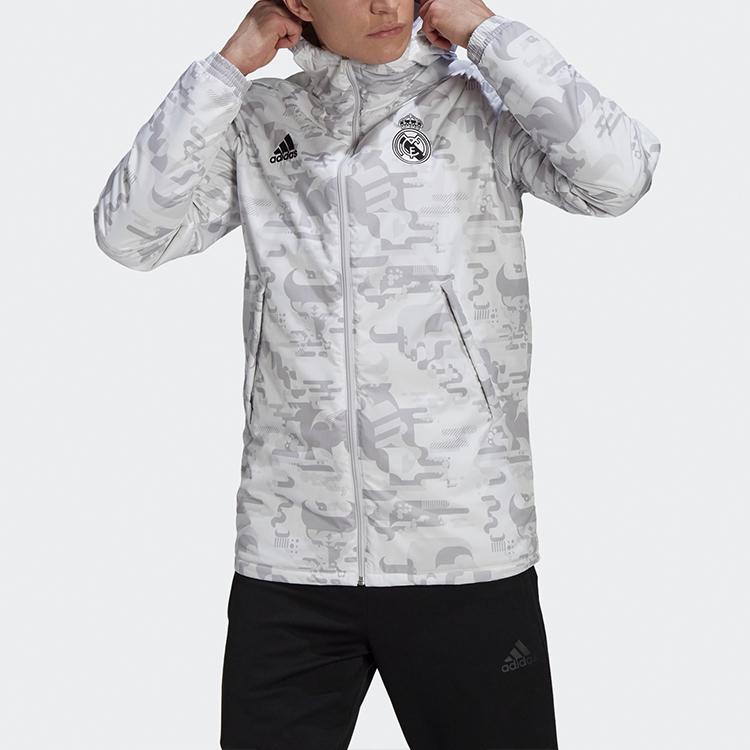 Adidas Real Cny Padded Jacket With Hood Men Outerwear Grey GL0044