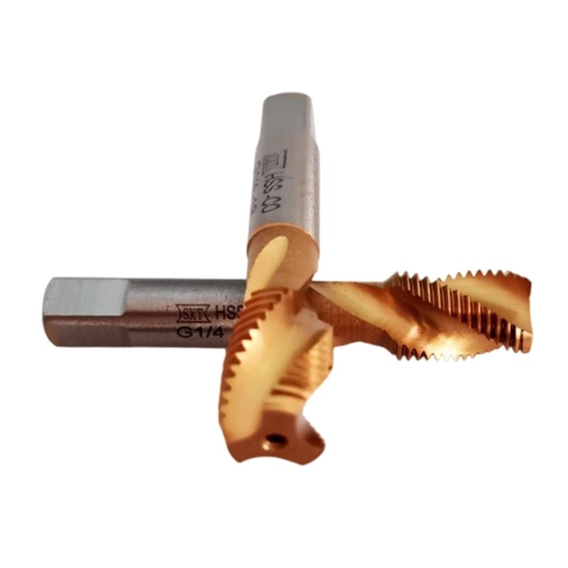 Spirals Flute Thread Tap G1/4 ZG3/8 NPT1 Coated High Speed Steel Machine Tapping Tool for Machinist Repair