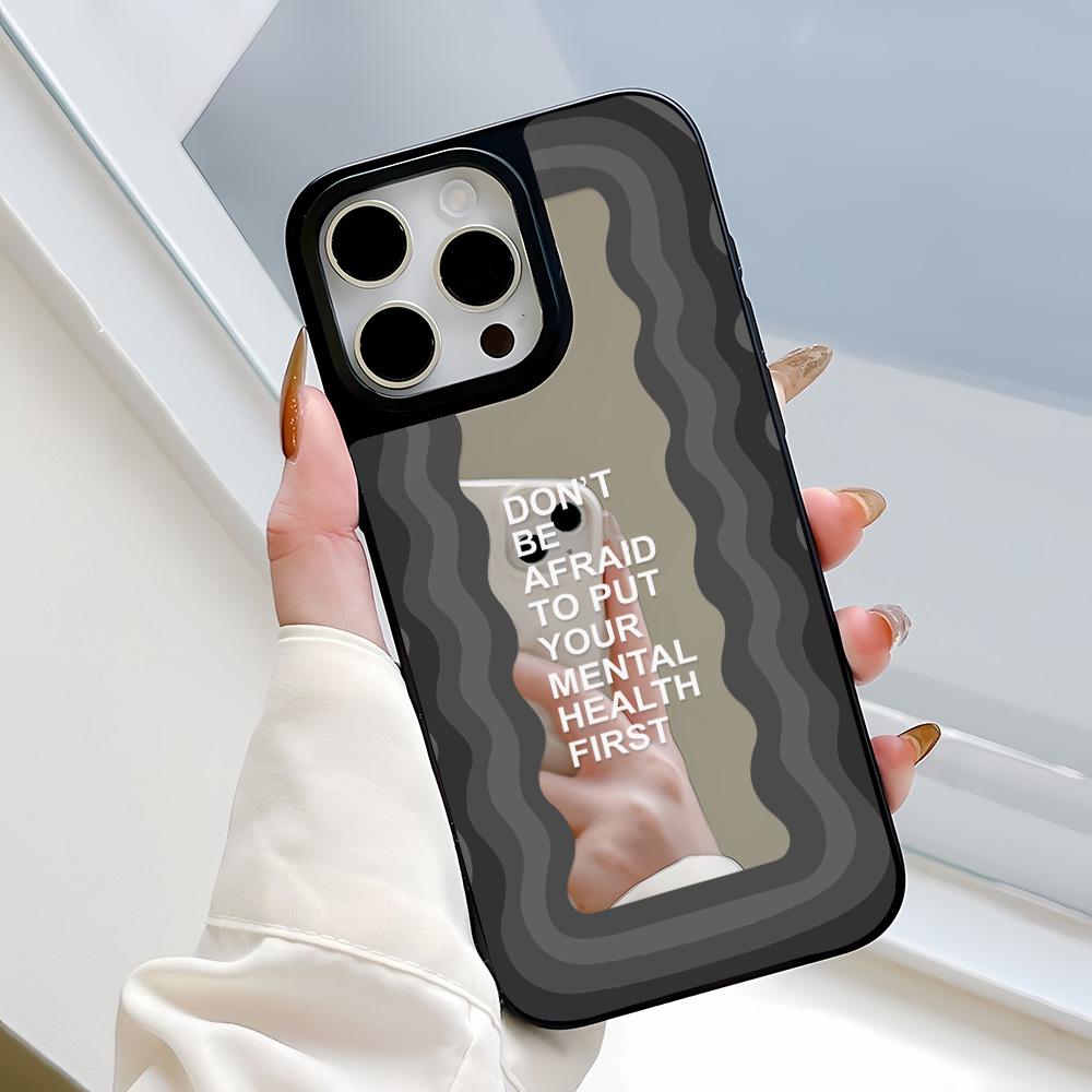 Mirror Phone Case for iPhone 15 11 13 14 for 15 16 Pro Max 12 13 16 Pro Cloud Flower and Animal Cute Style Phone Case