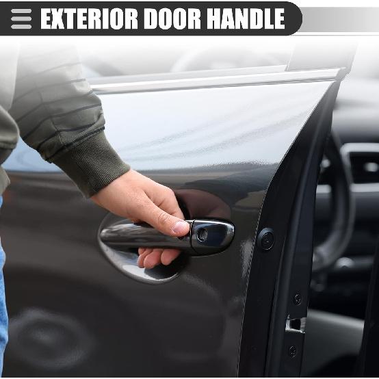 

Motoforti Exterior Door Handle, Side Pull Handles, Front Left Driver Side, for Nissan Rogue 2010-2013, Chome ABS, with Smart Entry Keyless Hole,