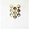 Moroccan Double-Layer 3D Acrylic Rhombus Wall Mirror Sticker for Living Room Entrance