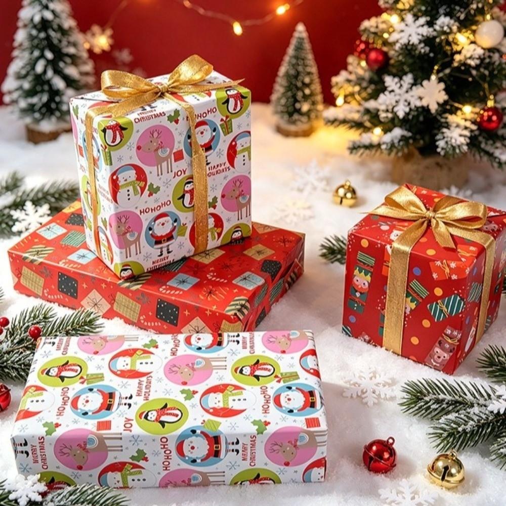 Roll Christmas Wrapping Paper for Holiday Gifts Gift Wrapping Paper  Festive Party Supplies