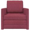 Wine Red Sleeper Sofa 74 X 77 X 81 Cm Fabric