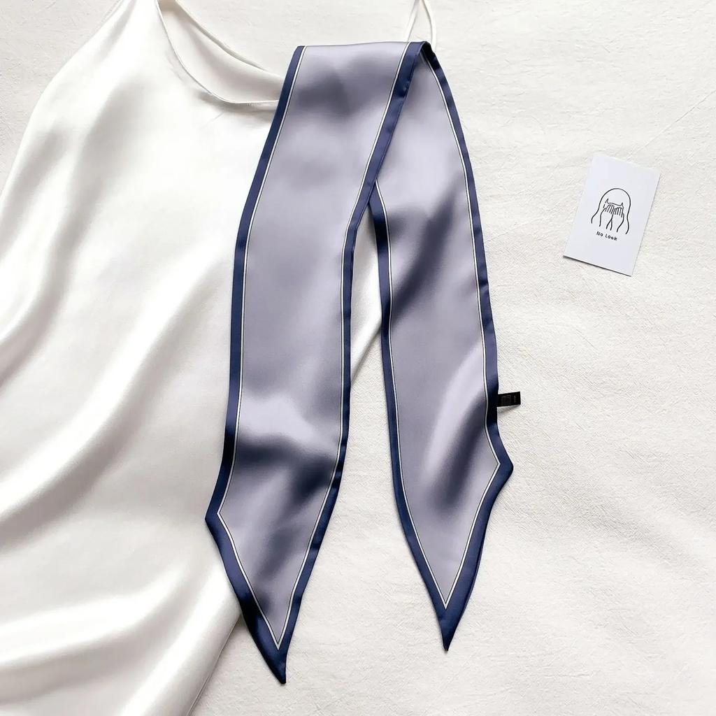 Fashion Print Hair Ribbon Scarf Women Neck Tie Bag Scarfs Satin Silk Skinny Headscarves Ladies Foulard Floral Bands 2026 New