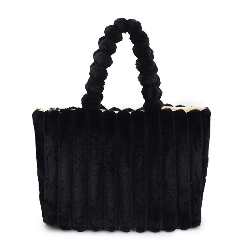 Plush Bag, Simple Commuting Shoulder Bag, New Casual Portable Tote Bag, Commuting To Work, Fashionable and Textured Women's Bag