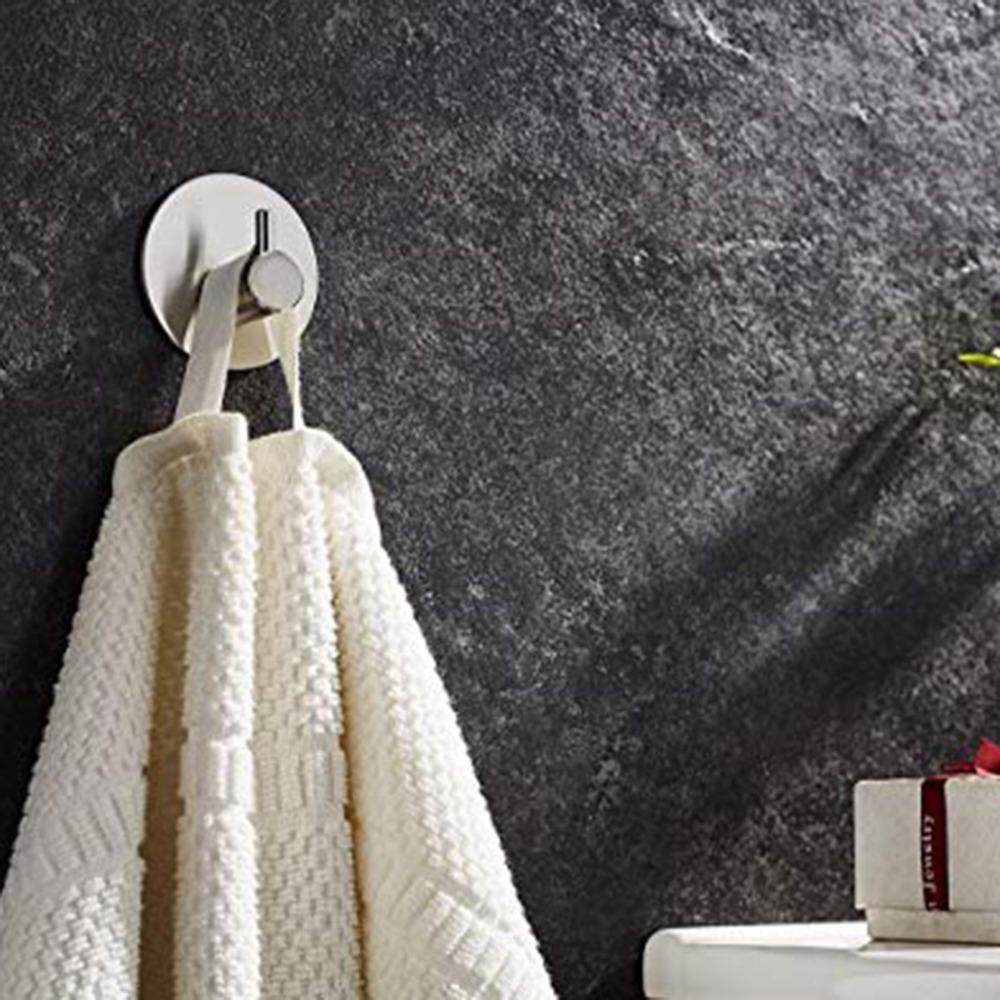 Towel Holder 4Pcs/Set Bathroom Self Adhesive Wall Hook For Towel Robe Brushed Stainless Steel Wall Rack Hanger Towel Rack 5cm