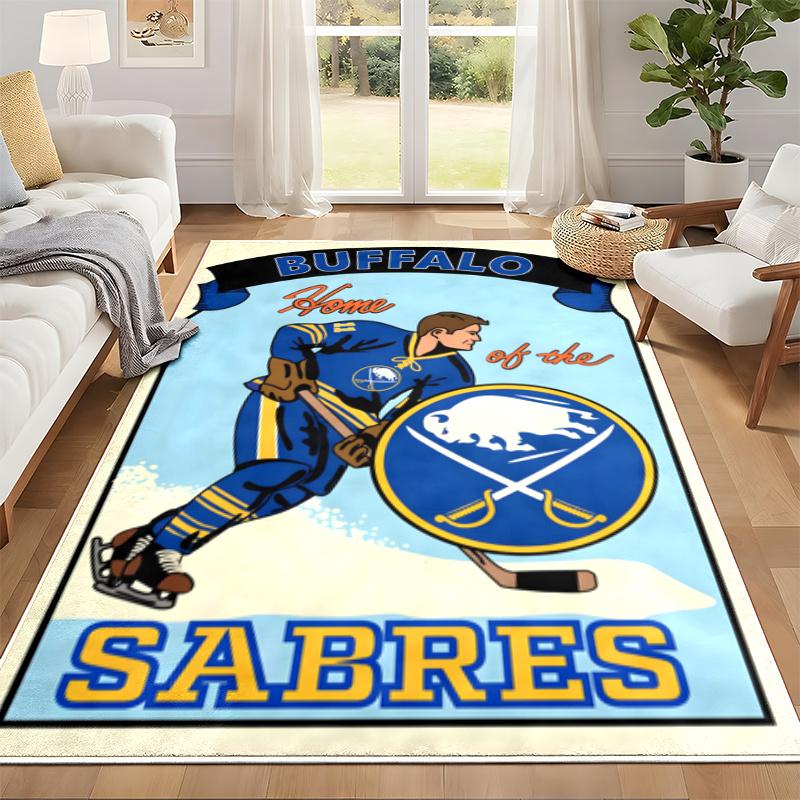 Koberový rohožka Buffalo Sabres do obývacího pokoje nebo ložnice Ochranná podložka pod židli Kancelářská dekorace Vánoční dárek Dárek k narozeninám