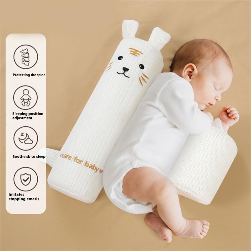 Pernă de Dormit pe o Parte pentru Bebeluși Desen Animat Design Ergonomic pentru Sugari Copii Mici Material Respirabil Model Drăguț Curățare Ușoară