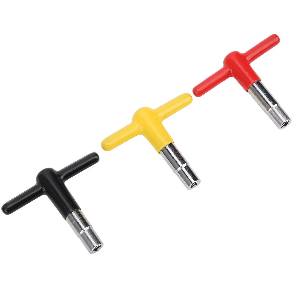 3Pcs Drum Key T Shaped Wrench with Silicone Protective Cover Musical Instrument Parts