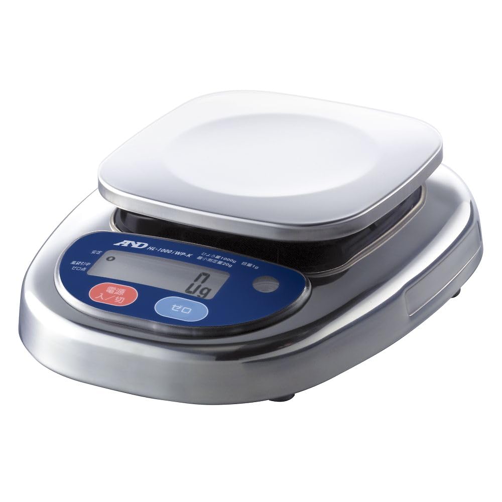 

Certified Dustproof and Waterproof Digital Scale Minimum 1g Pan x Certified for 3 A&D HL-1000iWP-K-A3 (Capacity 1000g, Display (Usable Range