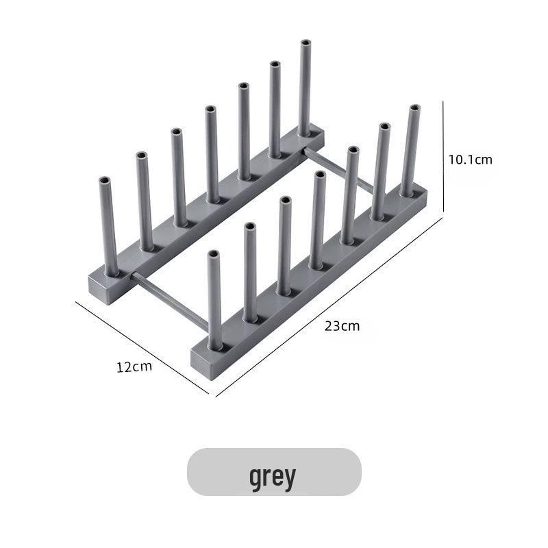 Multifunctional Plastic Kitchen Drain Rack for Bowls and Plates - Cabinet Storage Organizer