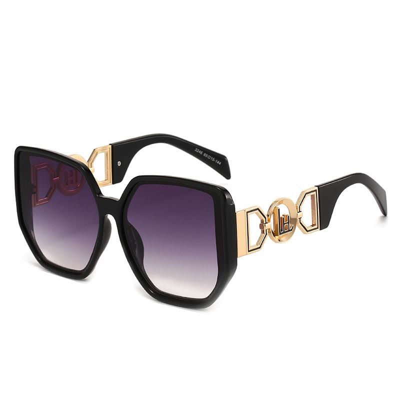 Elegant Fashion Oversize Square Sunglasses Hollow Design Unisex Shades UV400 Protection for Men Women