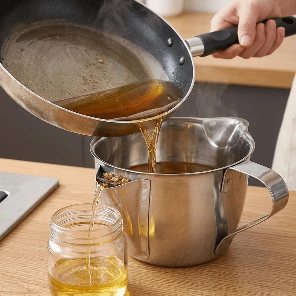 Rustless Steel Filter Bowl Precision Fat Separator Safe Separation Cup Soup Making