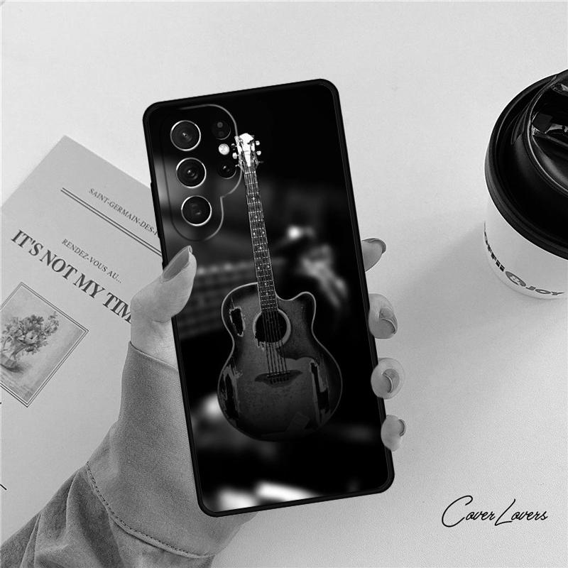 Musikalische Geige Gitarre Handyhülle Für Samsung Galaxy S24 S25 S23 S22 Ultra Note 10 20 Plus S20 S21 FE Hülle
