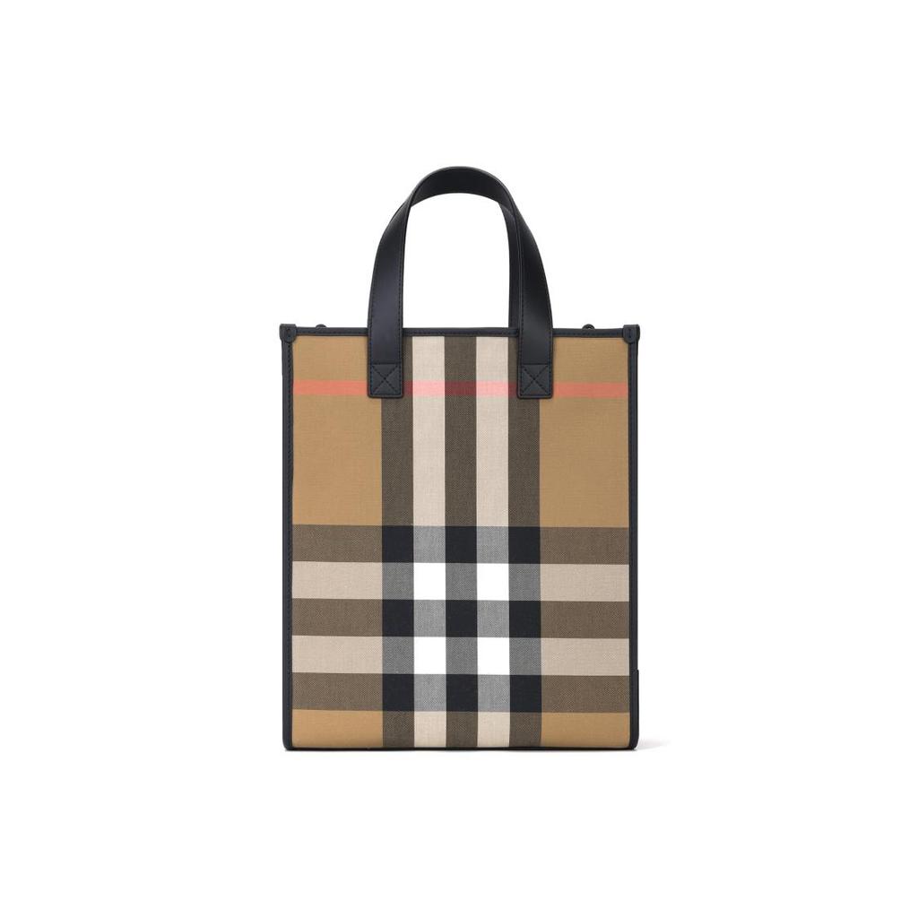 Burberry House Check Design Snap Closure Canvas Shoulder Tote Bag Unisex Couple's Style