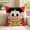 Character MMagali Cartoon Cushion Cover Soft Short Plush SkinFriendly Cushion Case for MultiScene Use
