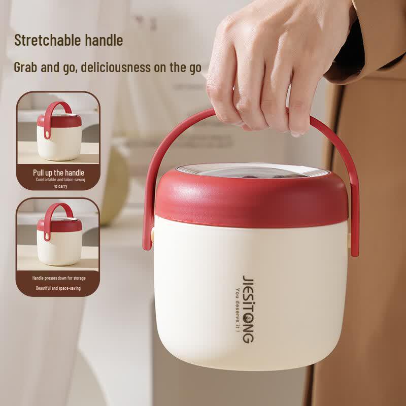 JIESITONG Double-Layer Insulated Stainless Steel Lunch Box