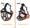 Maschera per cane da compagnia, maschera per bulldog, cane a muso corto anti-mordere, anti-mangiare, anti-abbaiare, regolabile, traspirante, articoli universali per animali domestici