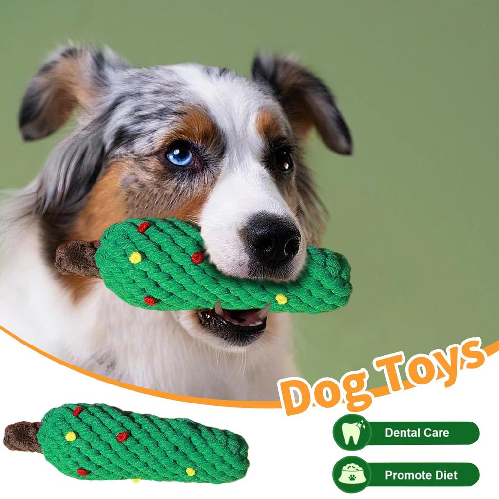 Dog Toys,  Cotton Rope Chew-resistant, Christmas Series Pet Toys, Chew-resistant Teething Interactive, Boredom-relieving Dog Toys.