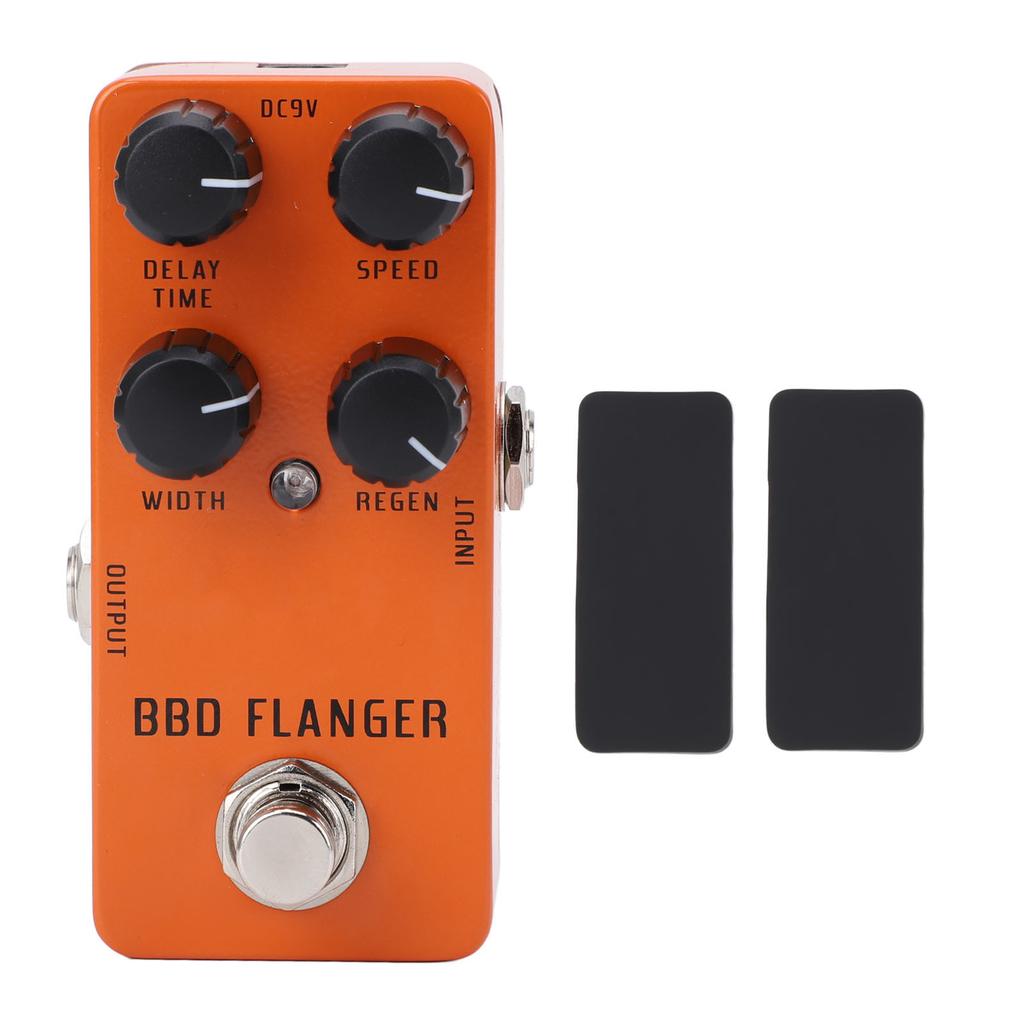 Analog Flanger Pedal Mini Portable for Electric Guitar Bass with True Bypass DC9V
