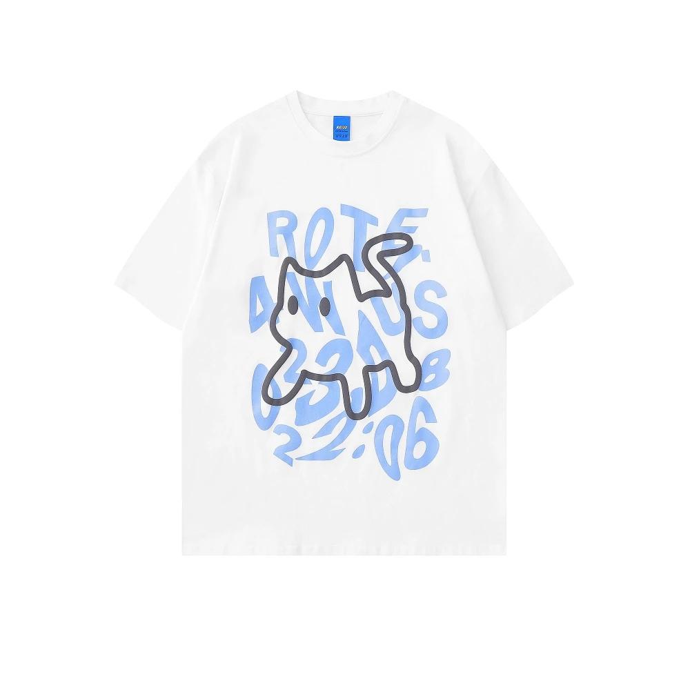 Kittens Avatar Blouse Women's T-shirt Female Y2k Clothes Girls Kawaii Tops House Pet Print Streetwear Cute Cat Graphic Clothing