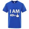 49 1 Plus Middle Finger Fifty Funny 50th Birthday New Unisex Quick Dry Ordinary Thin Short Sleeve Sport Tshirt Breathable Top