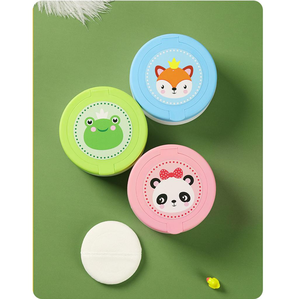 Infant Powder Puff Container Toddler Powder Puff Holder Gentle Care Easy To Carry for Sensitive Skin for Bath Time