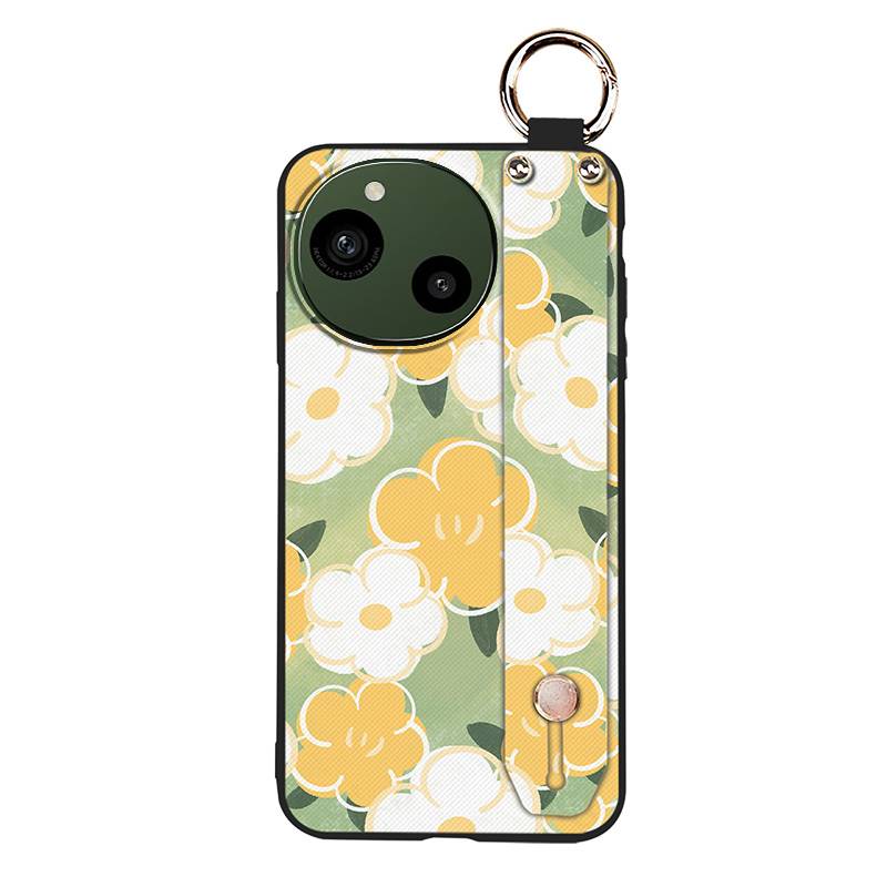 Wrist Strap Waterproof Phone Case For Sharp Aquos R9/SH-51E Oil Painting Anti-knock Ring Durable Kickstand Soft case