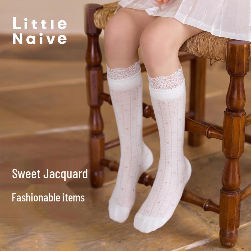 Girl's Lace Mesh Mid-Calf Socks