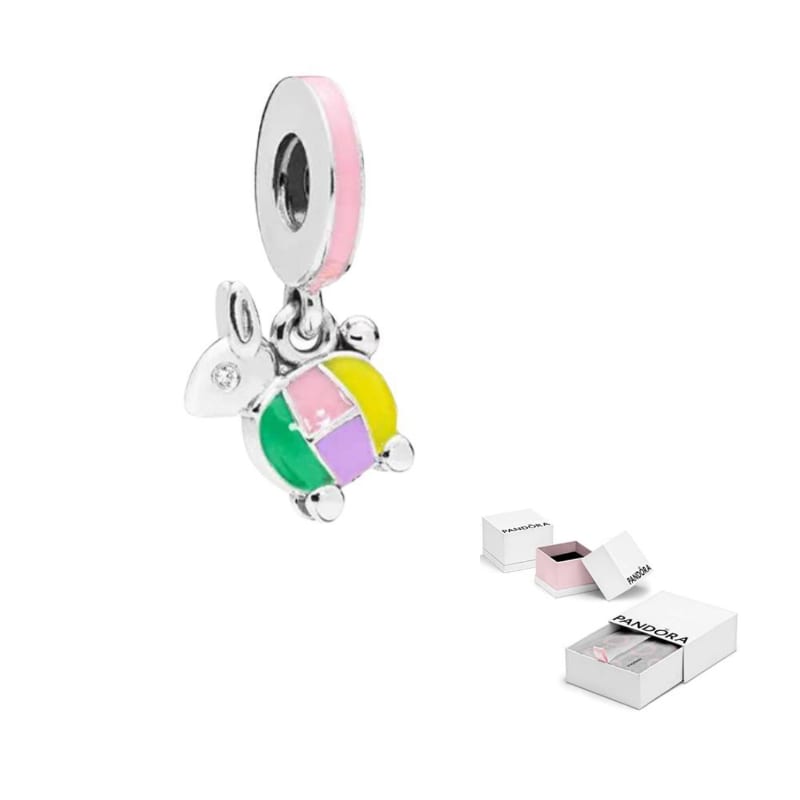 Pandora 925 Sterling Silver, Synthetic Cubic Zirconia, Enamel Pendants Women's Multicolor 797603ENMX