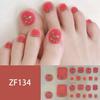 Waterproof Long Lasting ZF 3D Faux Rhinestone Stereo Pattern Full Cover Finished Toe Nail Stickers, Skin Brightening Toenail Decals