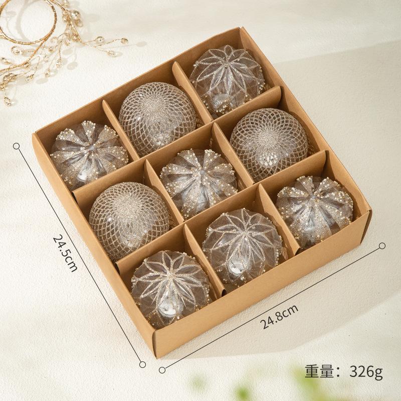 Christmas Decoration Ball 8cm Christmas Ball Window Decoration Hanging Ball Christmas Tree Decoration Pendant