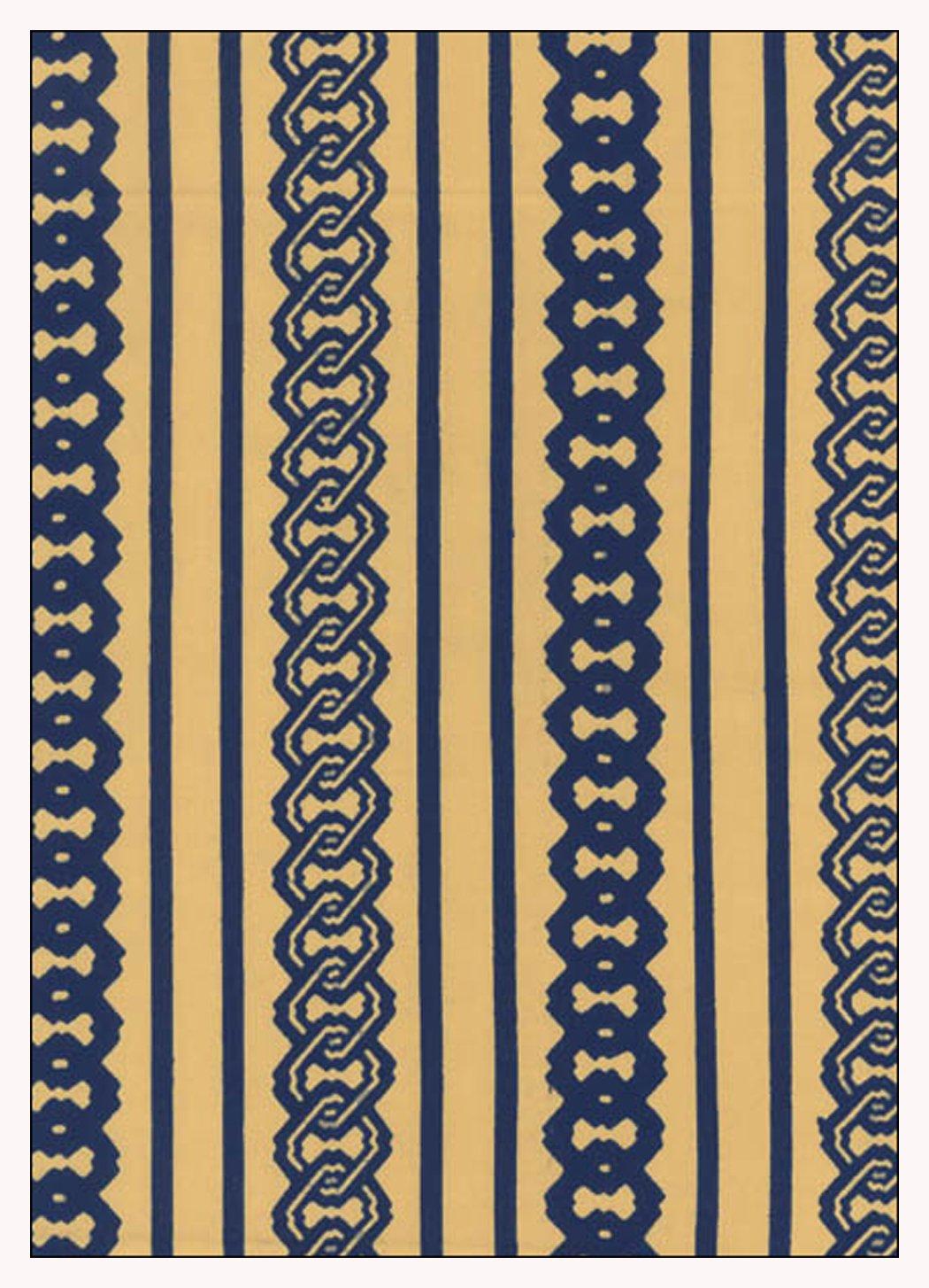 

Tenugui Made in Yoshiwara Tsunagi Niwa-zome (hand towel) - Chu-sen dyeing, 100% cotton, Japan, бежевий