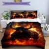 3pcs Anime Bull Decorative Bedding Set - Includes One Quilt Cover and Two Pillowcases (No Core) - Perfect for Bedroom and Guest Room Decoration, Festi