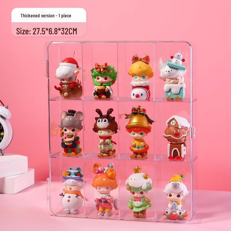 Acrylic Display Stand for Blind Box Dolls - Transparent Storage Cabinet for Pop Mart Figures