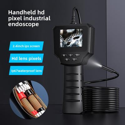 2,4 Zoll IPS Handheld Rohrendoskop mit Bildschirm 8mm High Definition Kamera Industrieller Inspektionsspiegel
