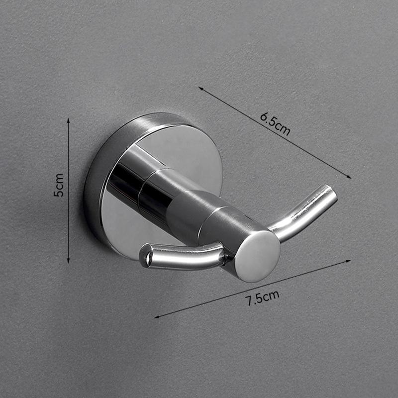 Stainless Steel Wall-Mounted Towel Rack with Storage Shelf, Punch-Free Installation