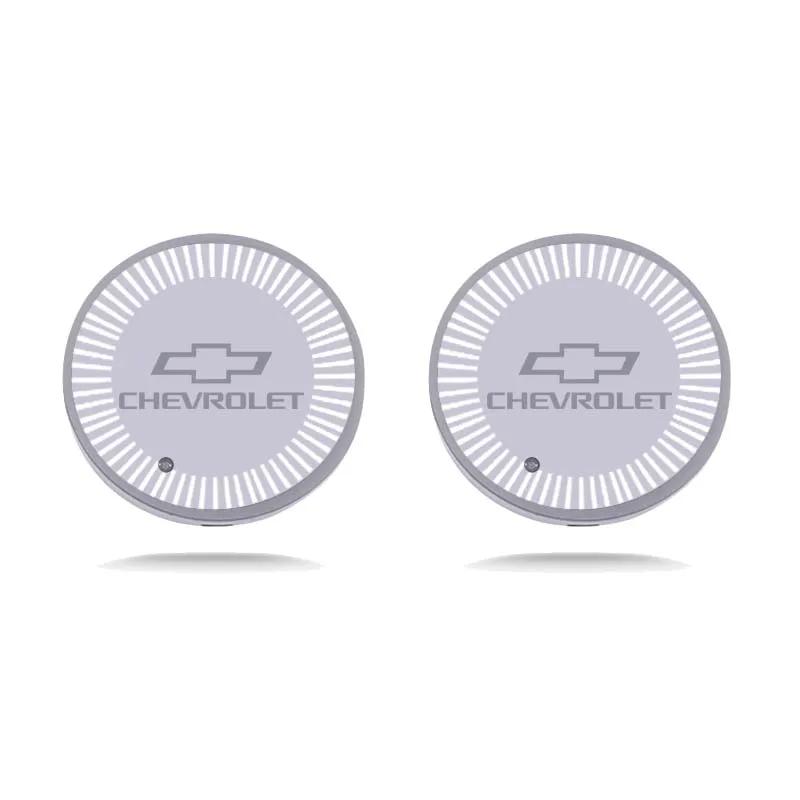 AABHD1 For Chevrolet Cruze Spark Aveo Captiva Trax Sail Orlando Sonic Corvette Silverado LED Car Water Coaster Light Drinks Holder Mat