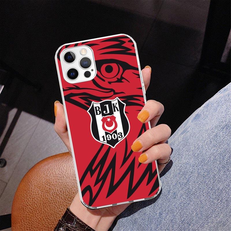 B-Besiktas B-BJK Coque de téléphone pour iPhone 17 Air 16 Pro Max 16E 15 + 14 Plus 11 12 13 Mini 7 8 SE Housse d'impression Cadeau Fundas