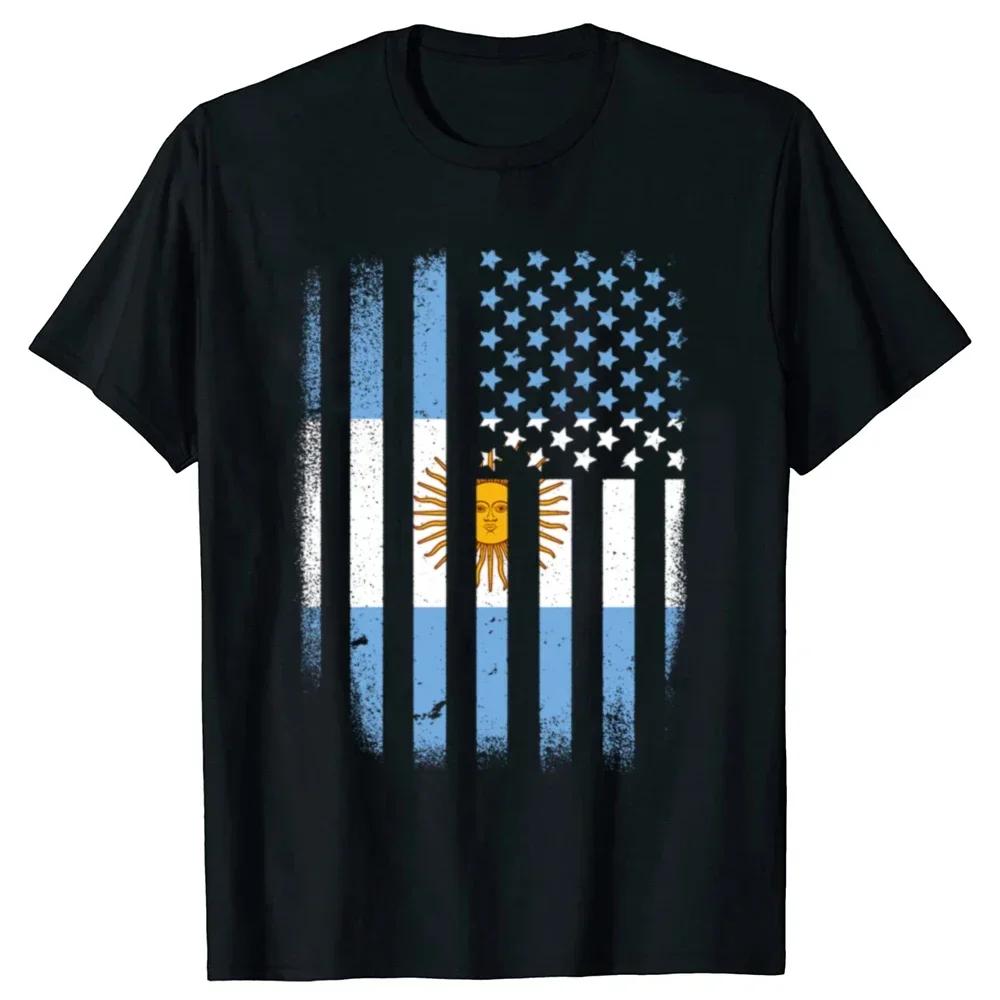 Super Argentine Proud Argentinian Argentina Flag T Shirts Tee Tops Round Neck Short-Sleeve Fashion Tshirt Casual Basic T-shirts