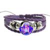 Sewerslvt Schizofrenia Dnb Cover Album Cartoon Creative Button Rope Button Purple Leather Bracelet Jewelry Charm Fans Gift