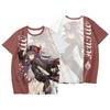 2026 New Hu Tao T-shirt Game Genshin Impact Cosplay 3D Men's T Shirt Summer Fashion Cool Daily Short Sleeve Tee Harajuku Y2k Top