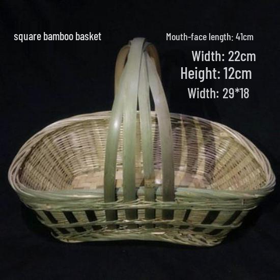 Handmade Bamboo Basket for Fruits, Vegetables, Eggs, and Storage