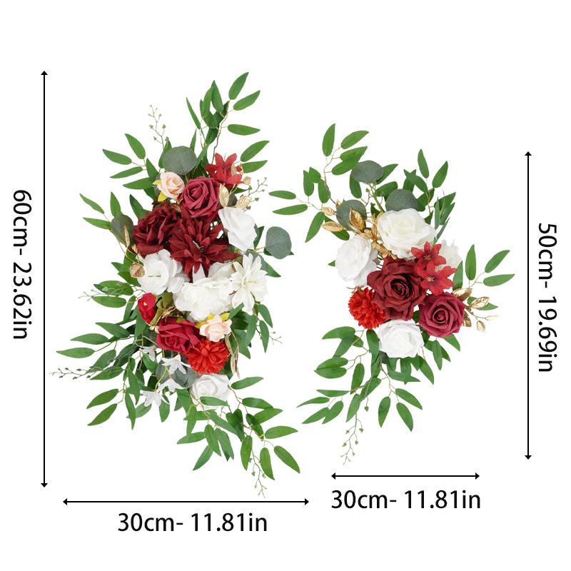 

Cross-Border Artificial Flowers, Simulated Flowers, Wedding Decoration, Aisle Flowers, Wedding Hotel Door Arch Hanging Flowers червоний