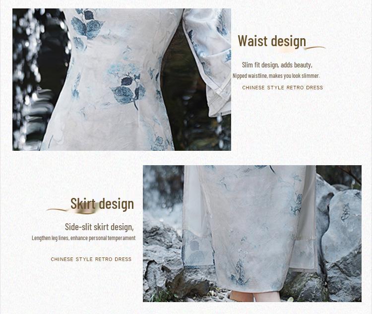 2025 Modern Chinese Big Sleeve Qipao: Elegant Retro-Inspired Daily Wear for Young Women