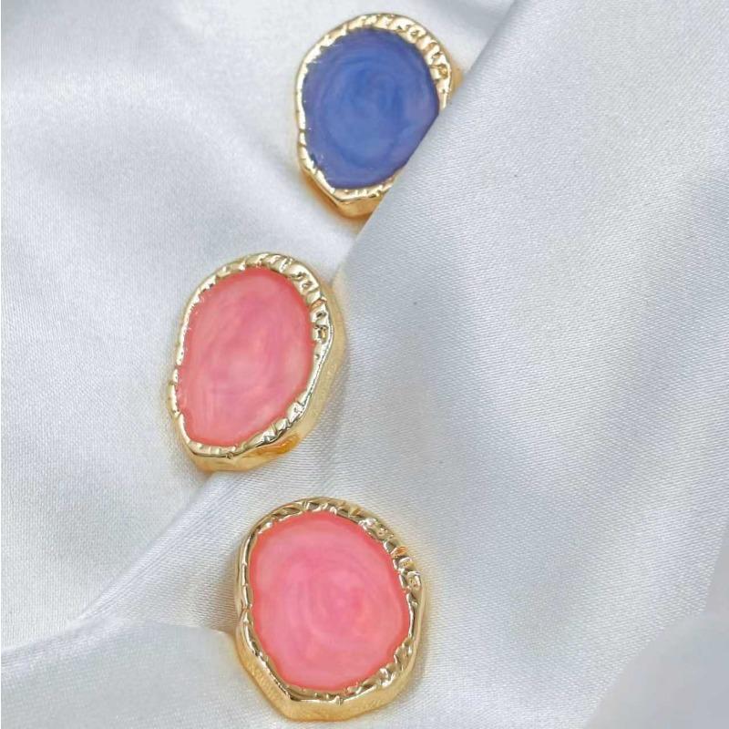 French Glitter Gel  Irregularly Shaped Sweaters  Cardigans  Dresses  Shirts  Coats  Metal Hand-sewn Buttons