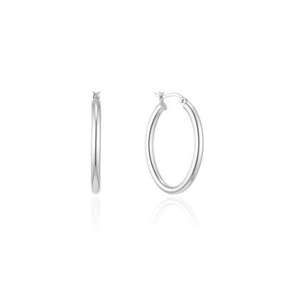 Weiße zeitlose Basic-Creolen (S) LLEB23315S