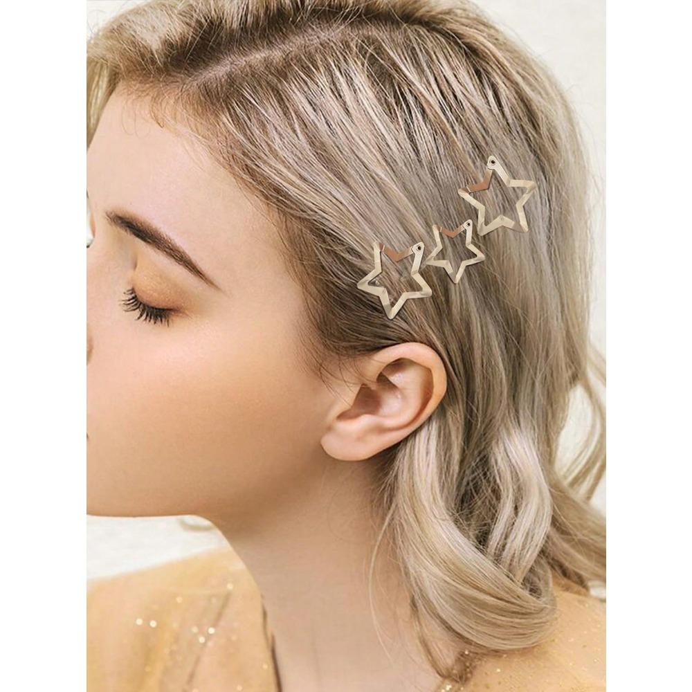 

30 шт. Заколки для волос в виде звезд, заколки-клипсы, нескользящие аксессуары для волос в виде звезд, металлические заколки для волос серебристого цвета для девочек, женщин, уличные тиары золотой