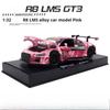 1/32 Scale Sport R8 LMS CUP Alloy Metal Vehicles Die Cast Toy Vehicles Sound and Light Collection Childrens Birthday Toy Gifts