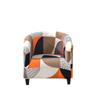 Elastic Printed Semi-circular Sofa Cover  All-inclusive Semi-circular Cafe Chair Cover  Internet Cafe Hotel Sofa Chair Cover
